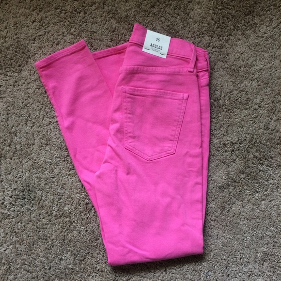 agolde pink jeans